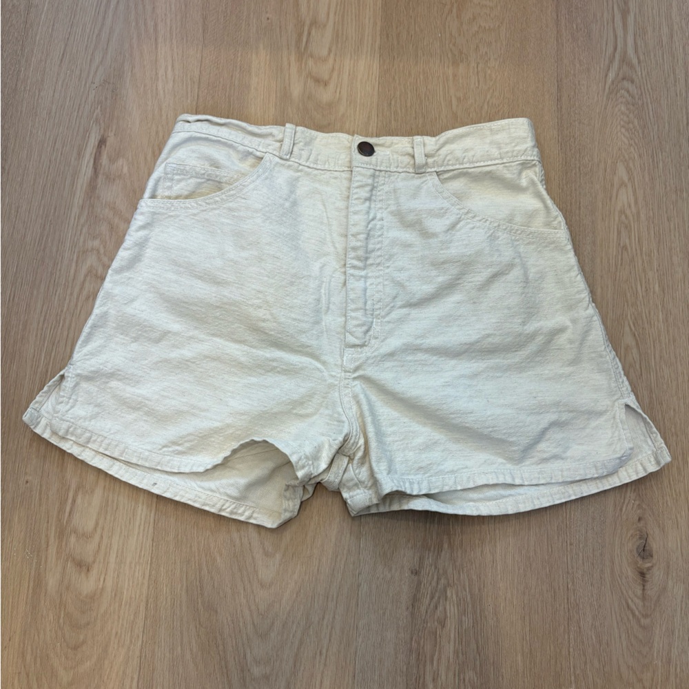 White linen-cotton blend shorts from the legendary Judi Rosen!